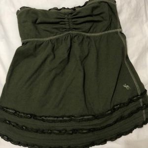 green abercrombie kids crop top